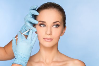 güzellik kadın Botox enjeksiyonları.