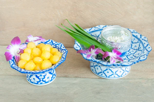 Kanom Thong Yod (gotas de gemas de ovos de ouro ) — Fotografia de Stock