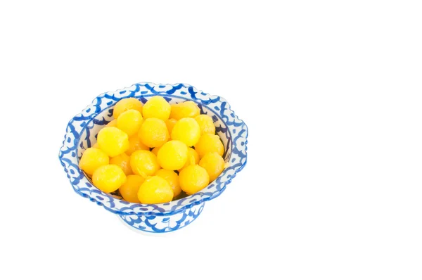 Kanom йод стринги (золото яєчних жовтки крапель) — стокове фото