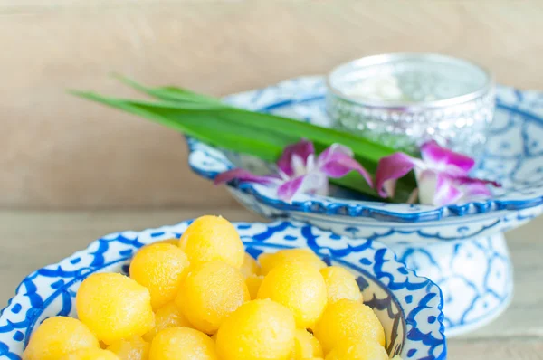 Kanom Thong Yod (gold egg yolks drops) — Stock Photo, Image