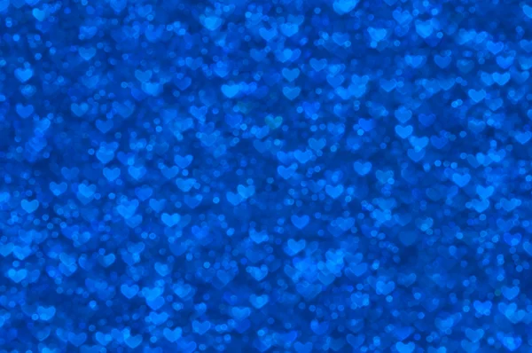 Blue glitter with heart texture background — Stock Photo, Image