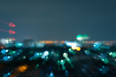 Odaklanamayan soyut şehir gece lambaları arka planı