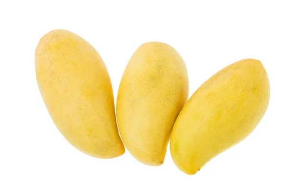 Frutto maturo di mango isolato su fondo bianco — Foto Stock