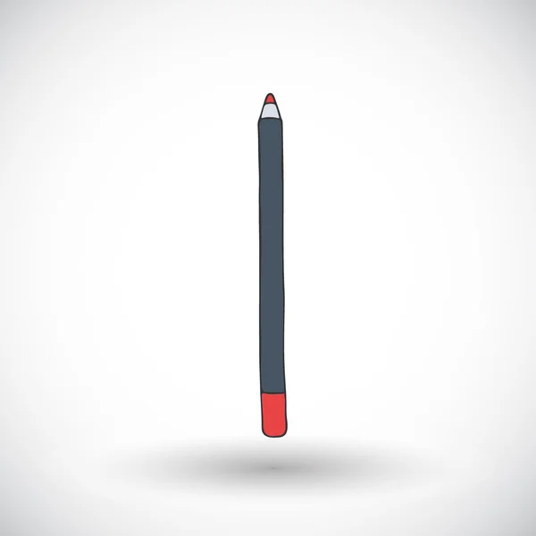 Lip pencil. Vector doodle illustration — Stock Vector