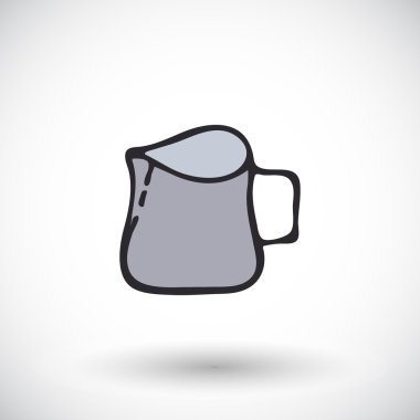 Süt sürahi. Vektör çizim