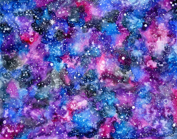 Watercolor space or cosmic background. — Stock Photo, Image