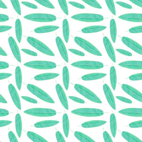 Topical leaf. Seamless watercolor pattern — Stock Photo, Image