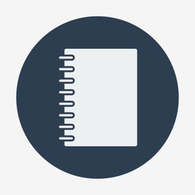 düz stil ikonu, defter. Eğitim ve bilim