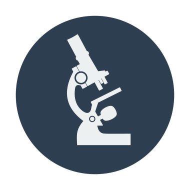 Single flat microscope icon.  clipart