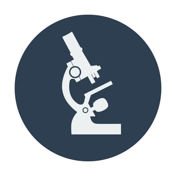 Single flat microscope icon. — Stock Vector