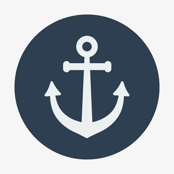 Pirate or sea icon, anchor. Flat design style modern vector illustration. — Stock Vector