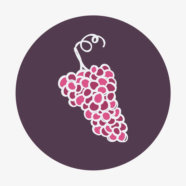 Icono maduro de uva dibujado a mano . — Vector de stock