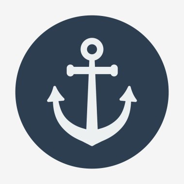 Korsan ya da deniz simgesi, çapa. Düz tasarlamak vektör.