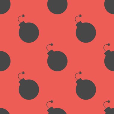 Bomba ile Seamless modeli. Vektör çizim. Vivd renkler.