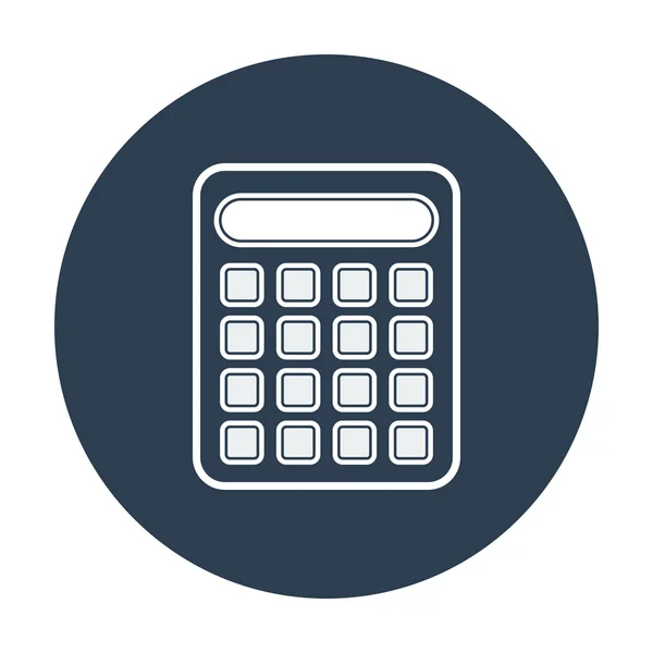 Icono de calculadora. Diseño plano vector ilustración . — Vector de stock