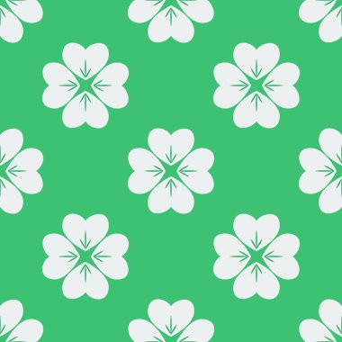 Yonca ile Seamless modeli. Vektör çizim. Yumuşak renkler.