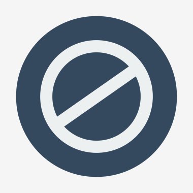 Tek düz inkar simgesi. Vektör çizim. İptal simgesi.