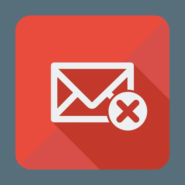 Icône de courrier, enveloppe avec signe de fermeture. Illustration vectorielle design plat . — Image vectorielle