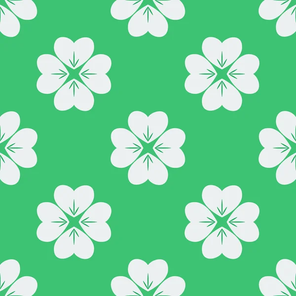 Seamless pattern with clovers. Vector illustration. Soft colors. — Stock Vector
