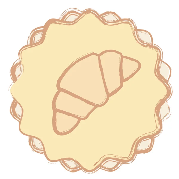 Einzelnes Croissant-Symbol. Vektorillustration. — Stockvektor