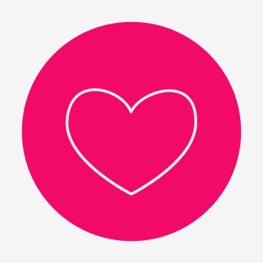 Düz stil kalp simgesi ile. vektör çizim.