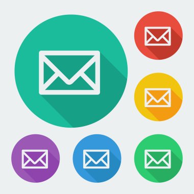 Posta simgesi, basit zarf. Düz tasarlamak vektör.