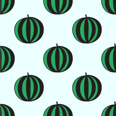 Seamless modeli çizilmiş karpuz ile. Vektör çizim.