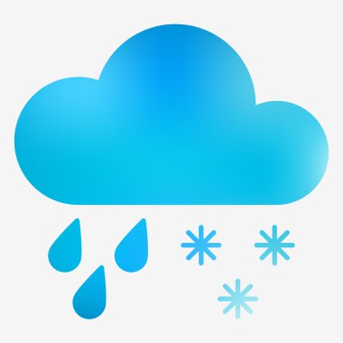 Weather flat style icon. clipart