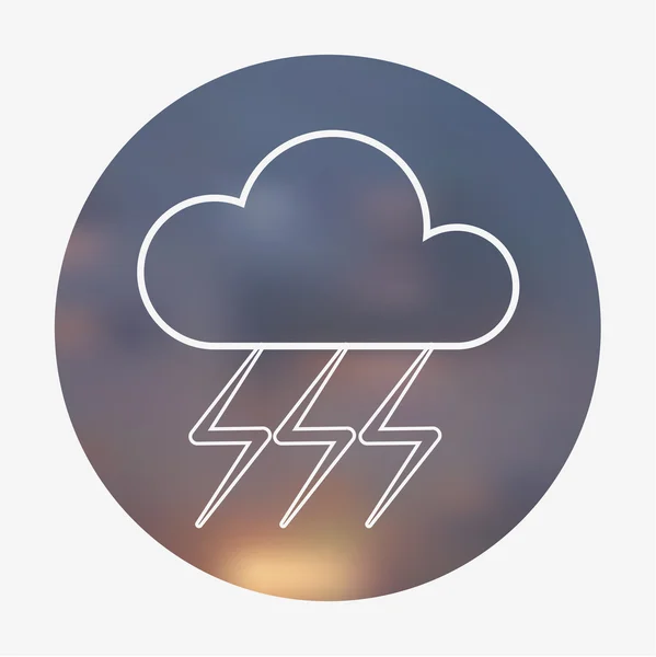 Weather flat style icon. — Stock Vector