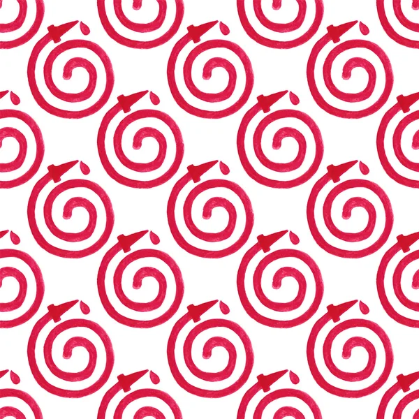 Watercolor seamless pattern with fire hose on the white background, aquarelle pencil.  Vector illustration. — 图库矢量图片