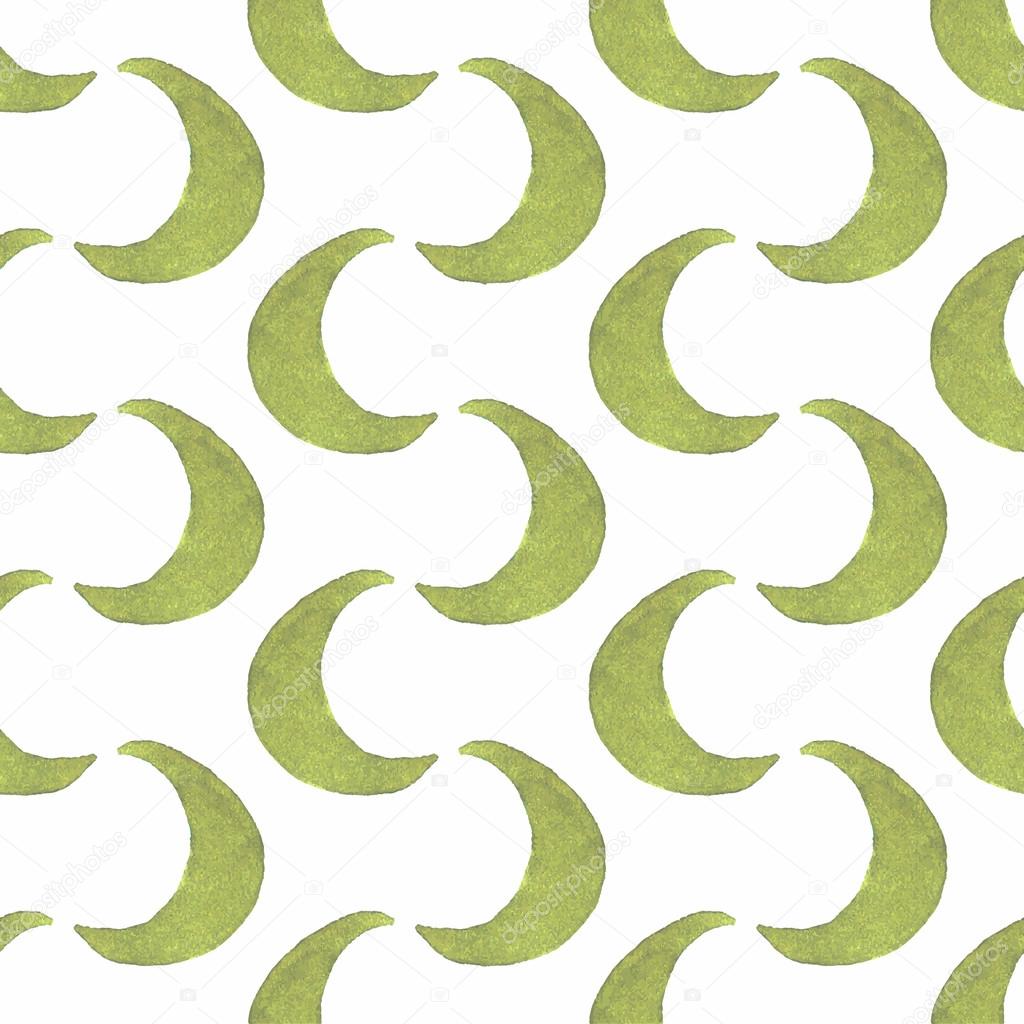 Pattern of goloden crescent. Seamless pattern in childish style. Vector illustration.