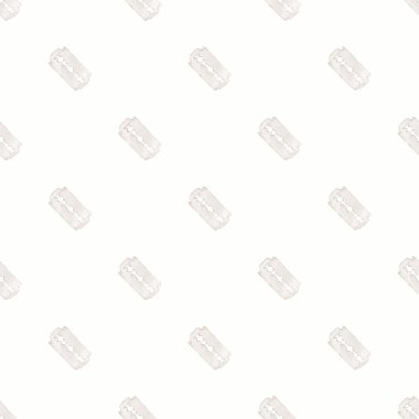 Tıraş bıçağı. Beyaz zemin üzerine paslanmaz ustura ile Seamless suluboya modeli aquarelle. Vektör çizim.