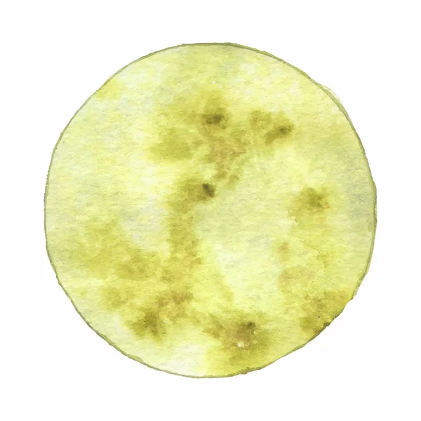 Mond. Aquarell Planet auf weißem Hintergrund, Aquarell. Vektorillustration. — Stockvektor