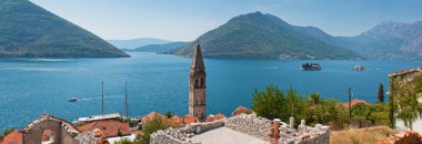 St. Nicholas Cathedral above Kotor Bay. Montenegro Panoramic view. Kotor is part of the unesco world