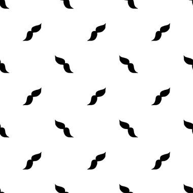 Seamless pattern with moustaches. Hand-drawn background. Vector illustration.