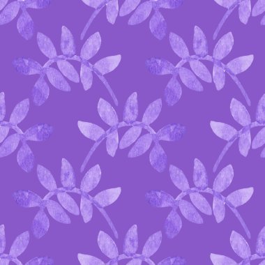 Seamless pattern with branches. Hand-drawn background. Vector illustration.