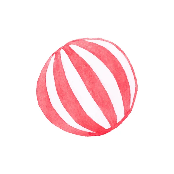 Ball. Hand-drawn toy. Real watercolor drawing. Vector illustration. — Διανυσματικό Αρχείο