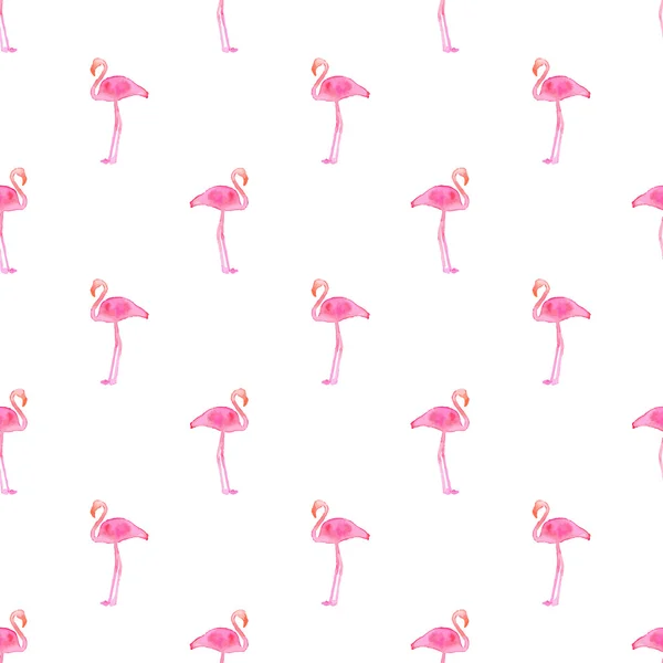 Nahtloses Muster mit Flamingos. Handgezeichneter Hintergrund. Vektorillustration. — Stockvektor