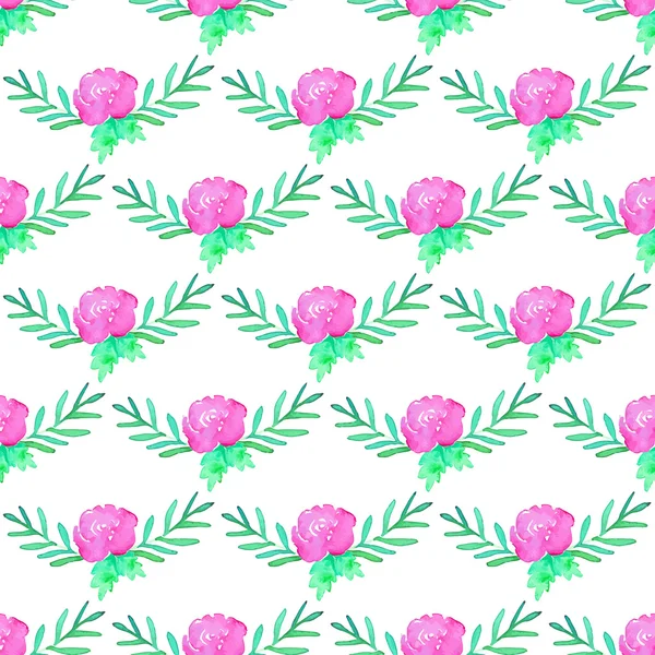 Rose. Seamless pattern with flowers. Hand-drawn background. Vector illustration. — Stock Vector