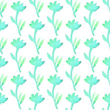 Seamless pattern with flowers. Hand-drawn background. Vector illustration.