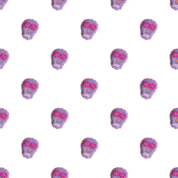 Sugar skull. Seamless pattern with Day of the Dead symbol. — Stock Photo, Image