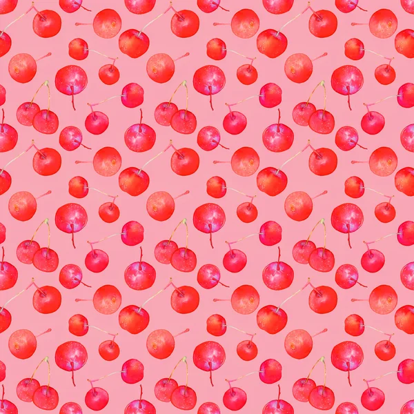Mini jablka. Bezešvé pattern s ručně tažené ovoce - malý miniapple. — Stock fotografie
