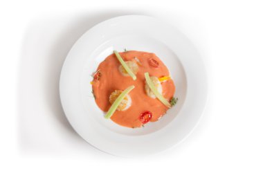 Soğuk gaspacho çorbası