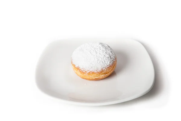 白盘上的甜甜圈 — 图库照片
