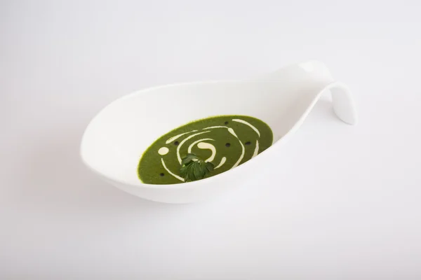 Green spinach soup — Stock Photo, Image