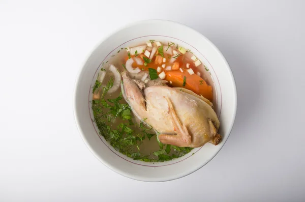 Sopa de codorniz en un tazón —  Fotos de Stock