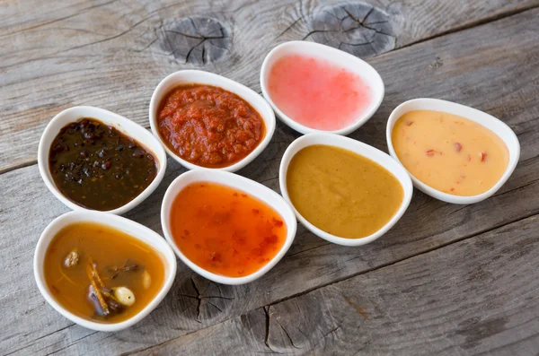 Different type of sauces — Stock Photo, Image