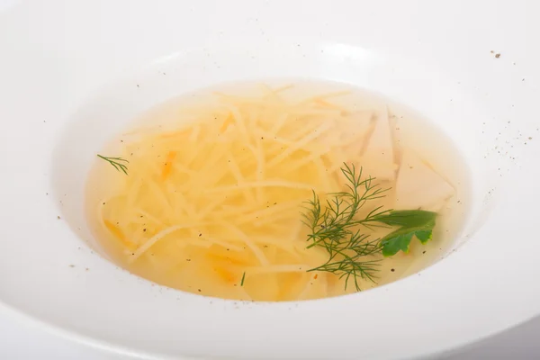 Chicken noodles soup — Stock Photo, Image