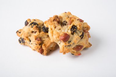 beyaz arkaplanda çerezler