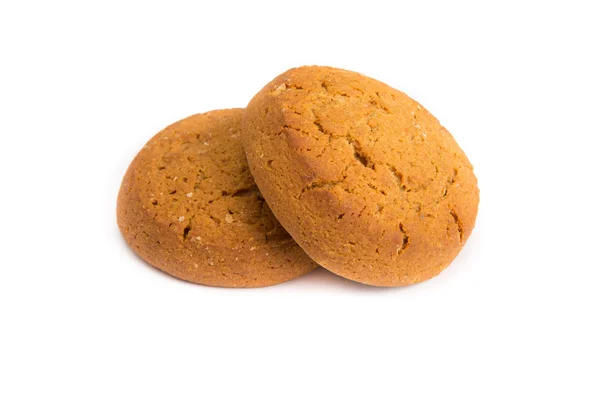 Вівсяне печиво на білому — стокове фото